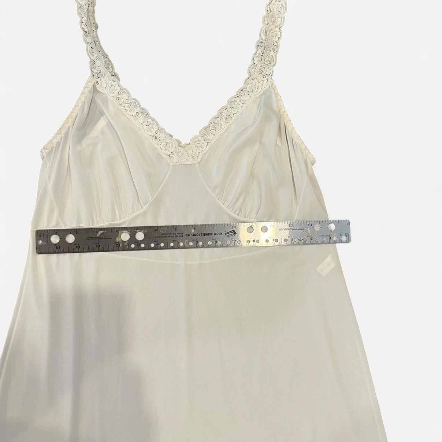 Vintage 90’s White Lace Trim Slip Dress