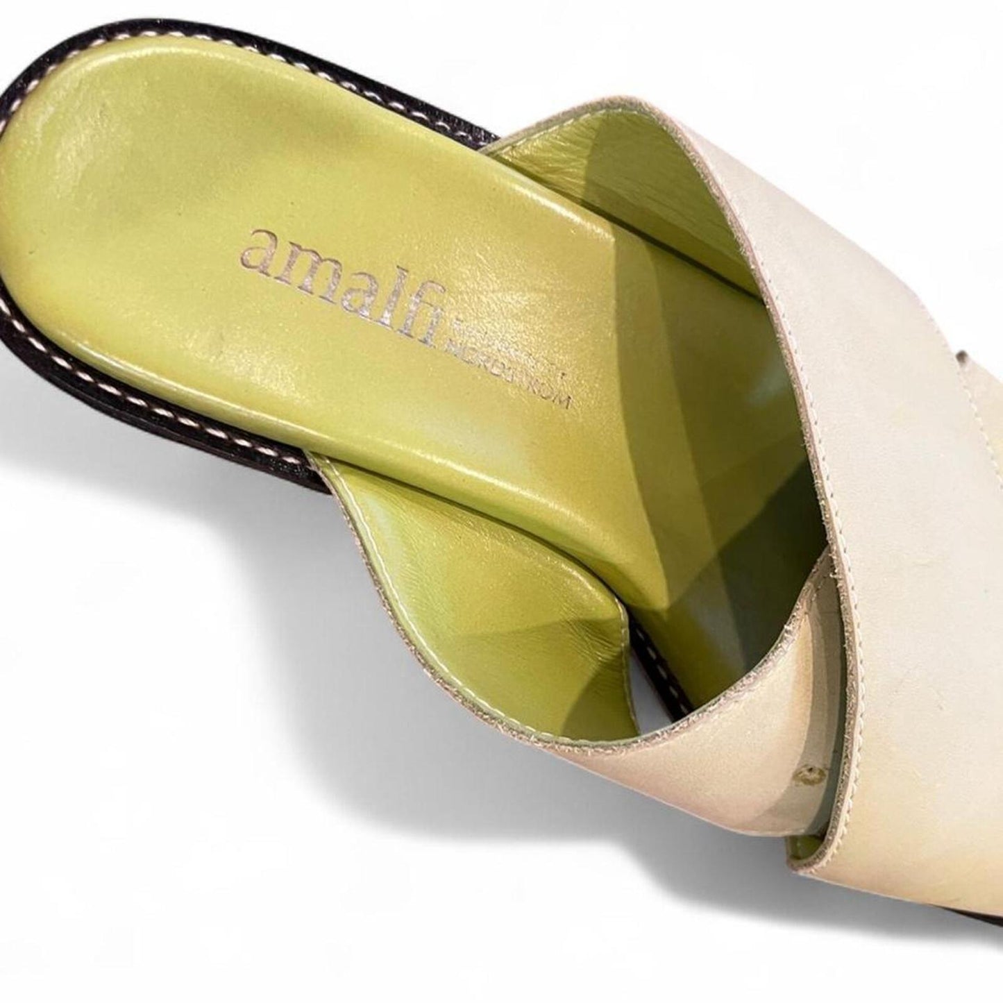 Vintage Y2K Lime Green Slide Sandals