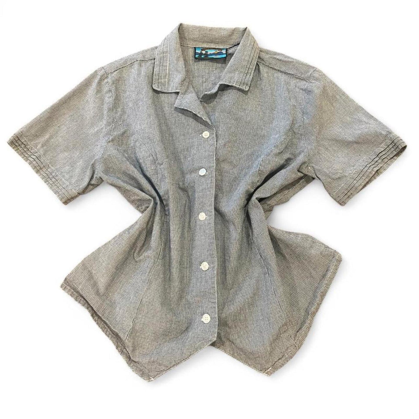 Vintage 90’s Micro Check Chambray Button Up