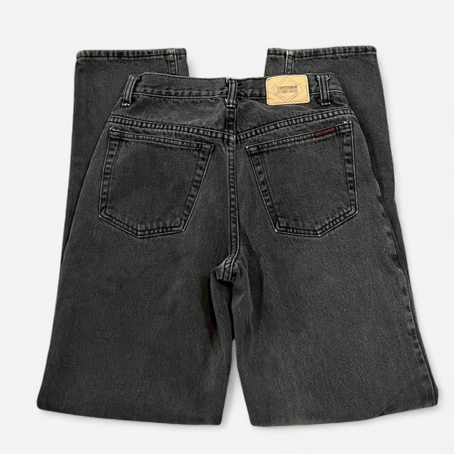 Vintage Britannia black faded jeans straight leg 90s y2k