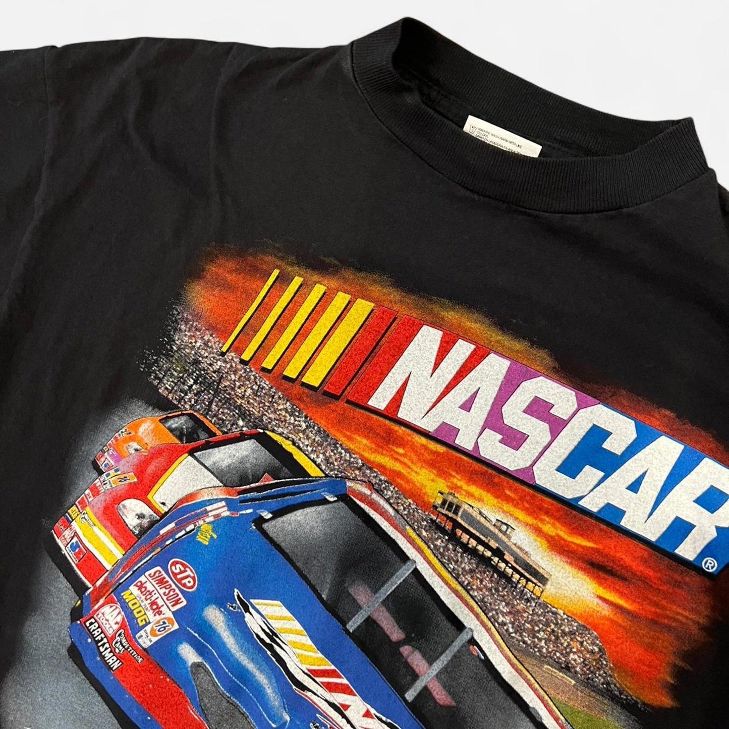 Vintage 1998 NASCAR Rolling On Tour Graphic Tee Double Sided Racing Shirt