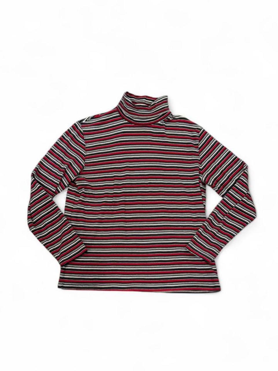 Vintage 90s Striped Mock Neck Long Sleeve