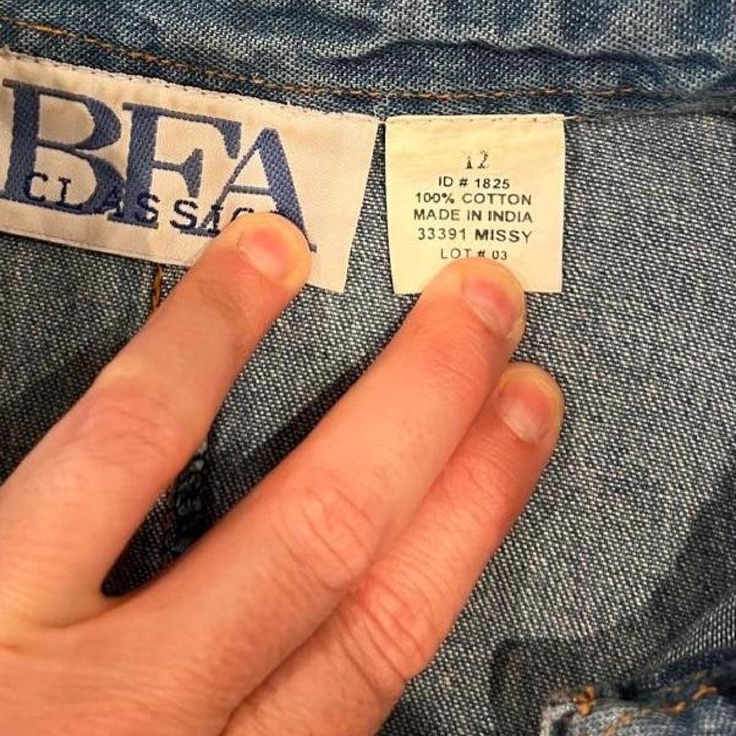 Vintage Y2K Denim Button Front Shirt Jacket Top