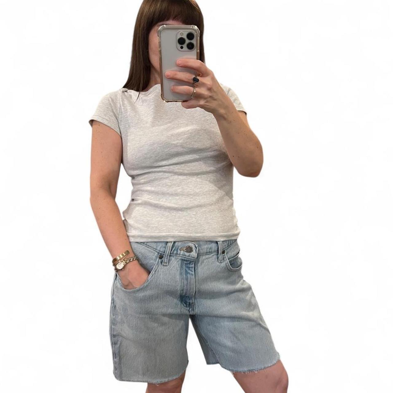 Wrangler Cutoff Denim Shorts Light Wash Y2K Jorts Skater Baggy