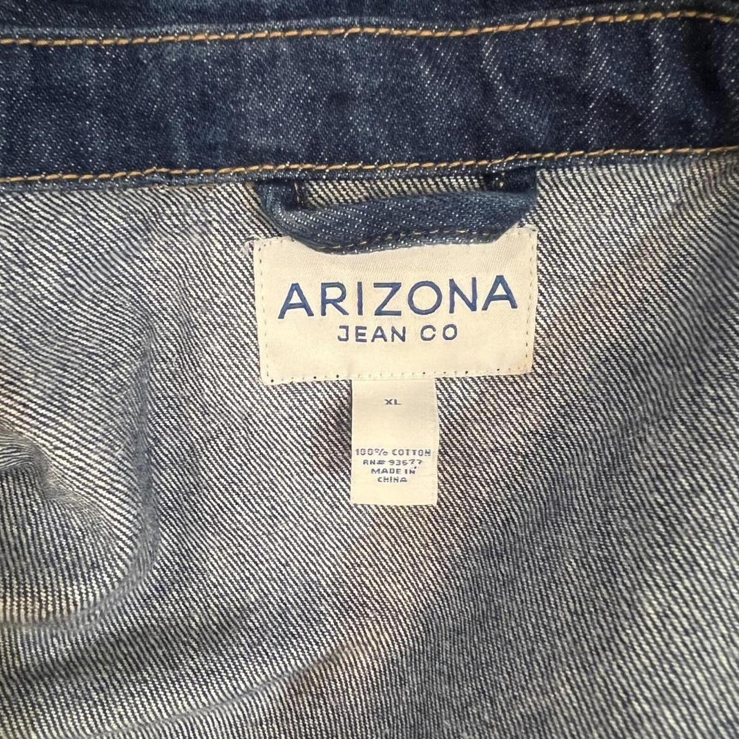 Vintage Y2K Arizona Jean Co Dark Wash Denim Jacket Oversized