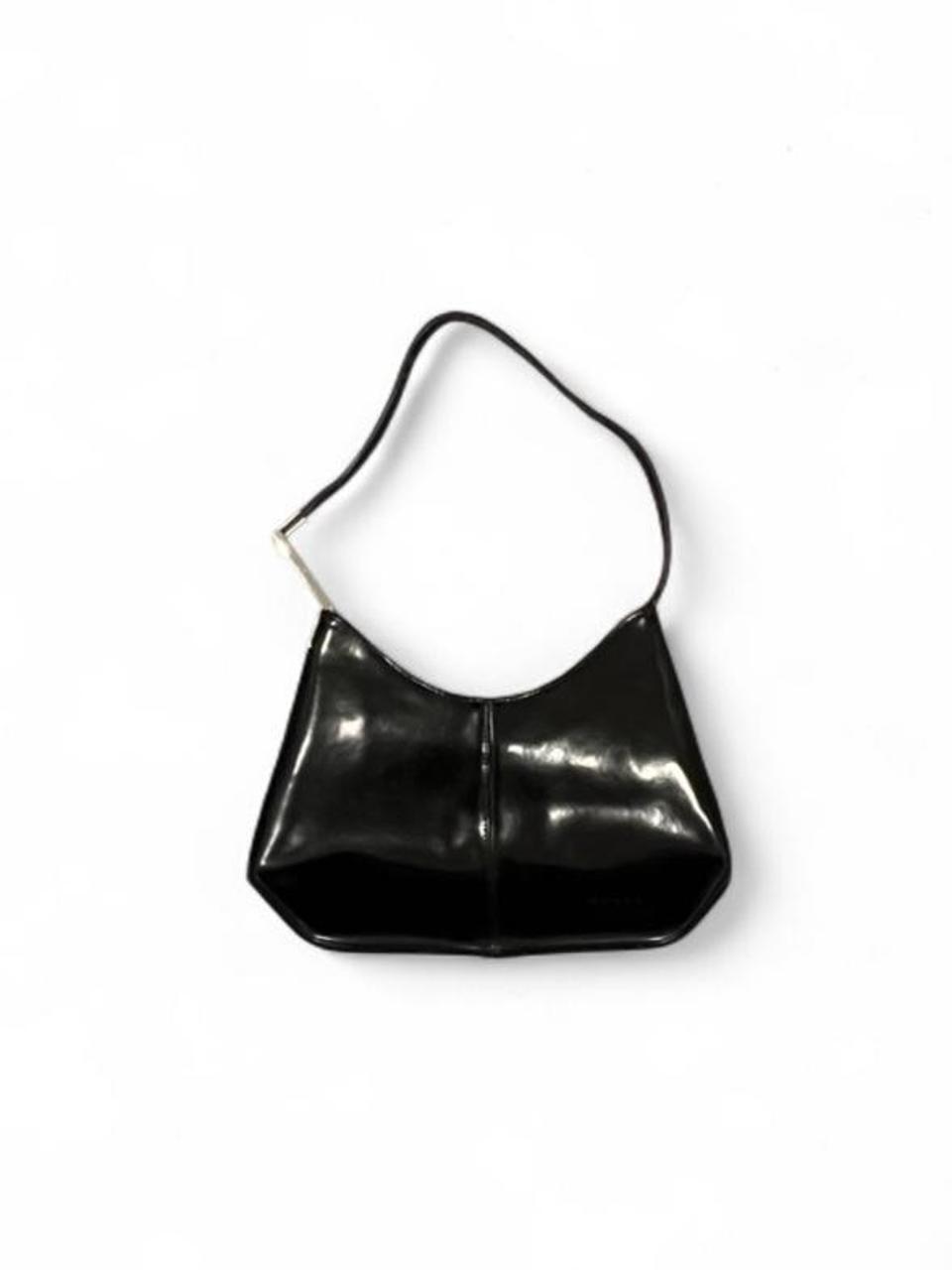 Vintage Guess Black Shoulder Bag | Y2K Minimalist Baguette Purse