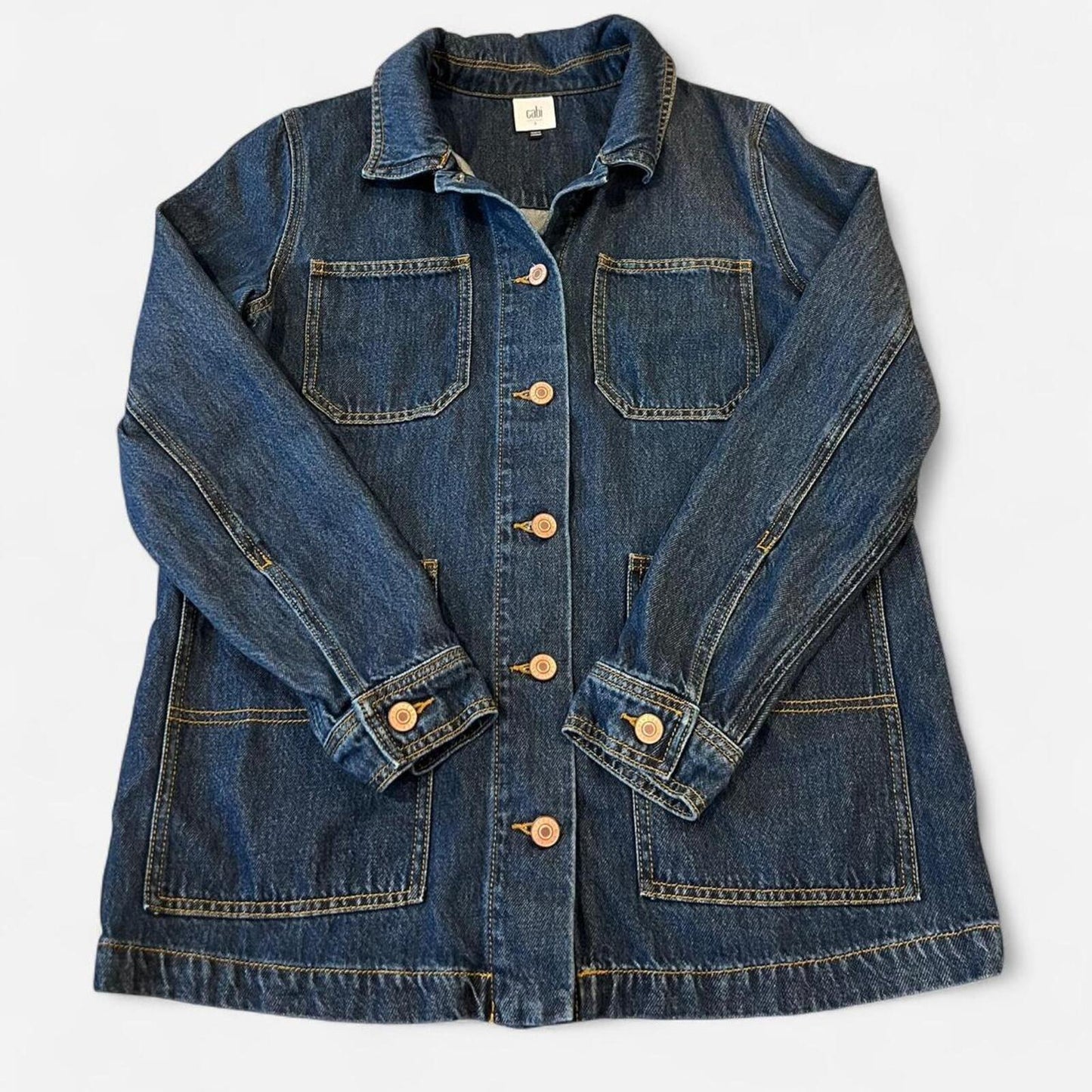 Dark Wash Denim Utility Jacket Small