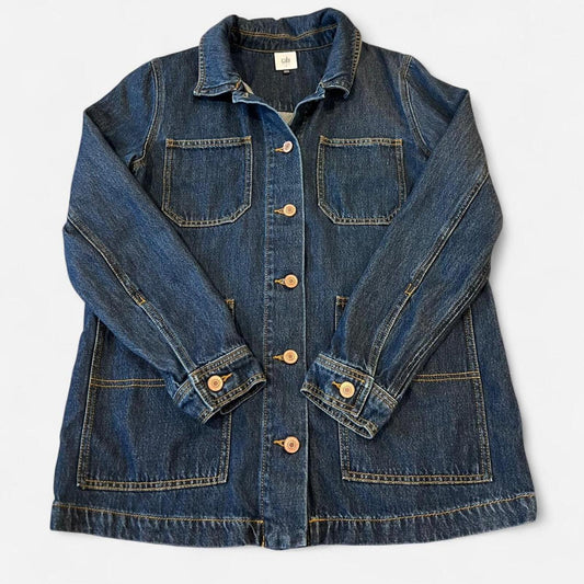 Dark Wash Denim Utility Jacket Small
