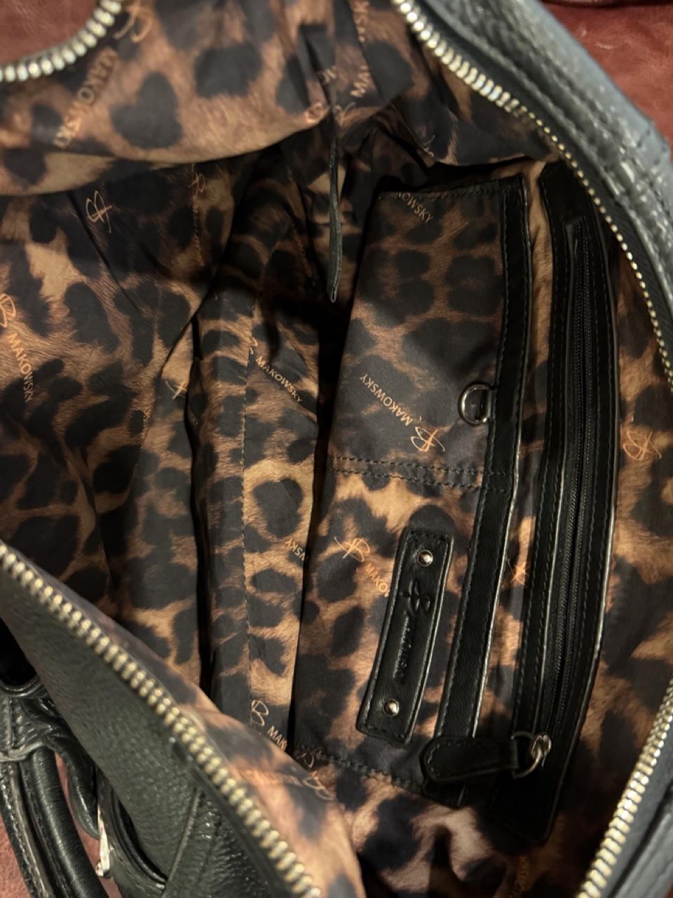 Vintage Y2K Black Leather Slouchy Hobo Shoulder Bag