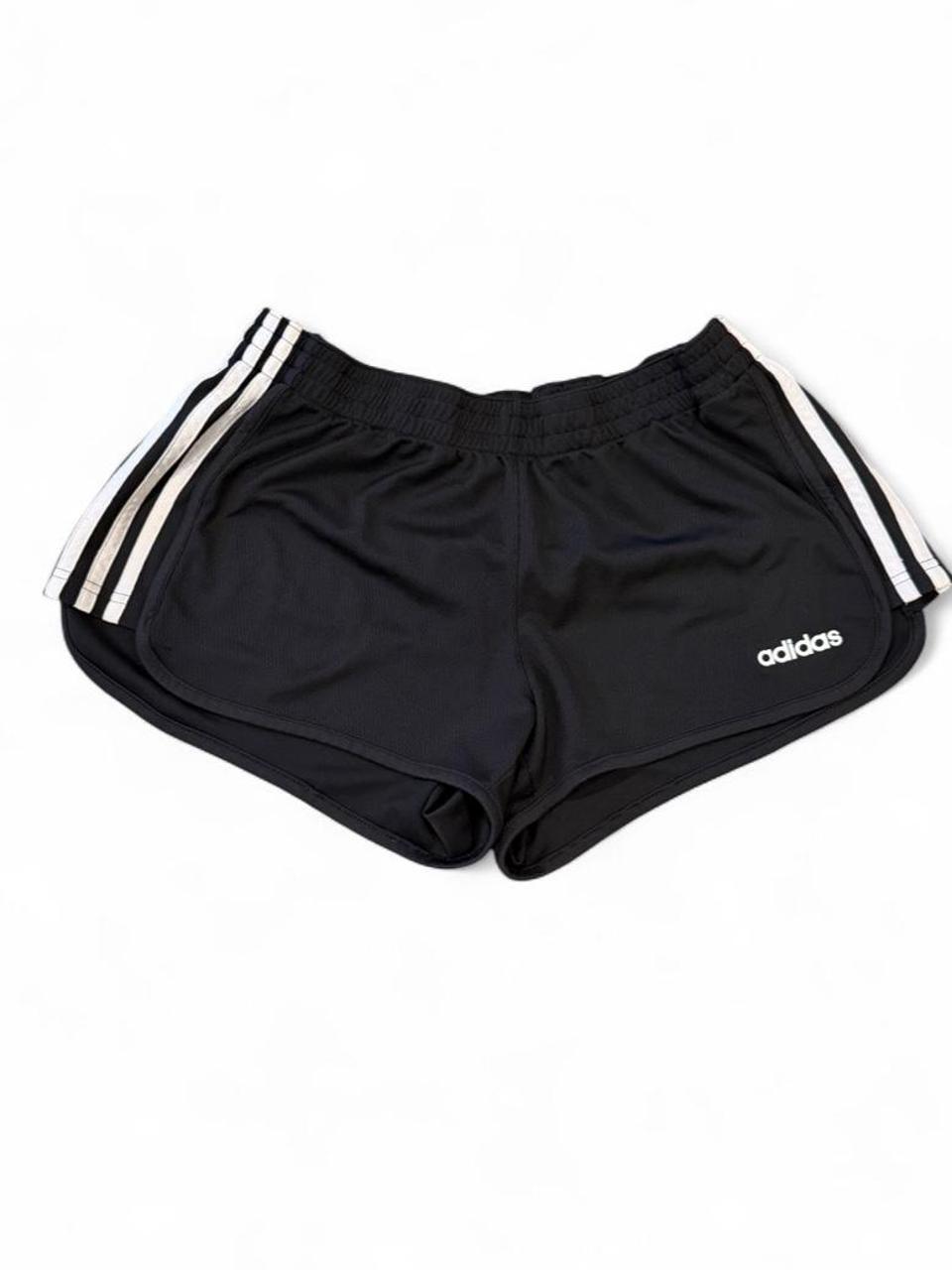 Adidas Black 3 Stripe Running Shorts