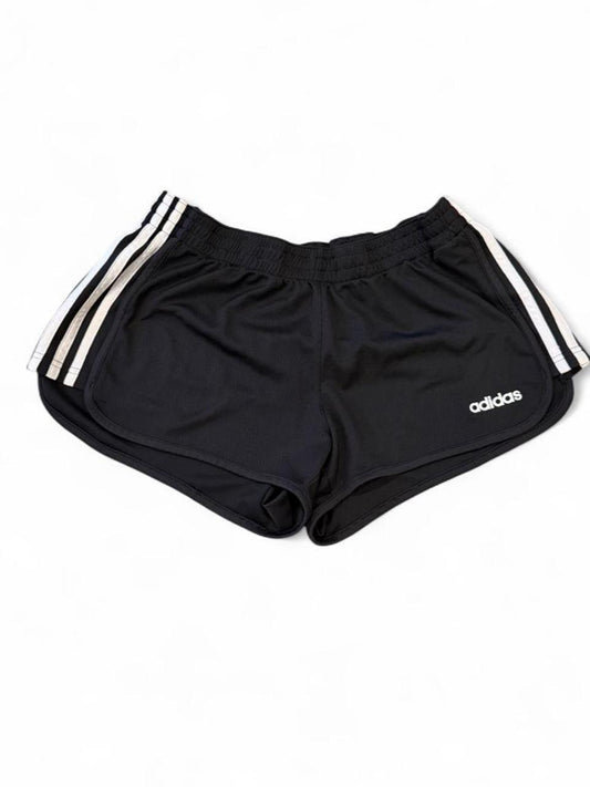 Adidas Black 3 Stripe Running Shorts