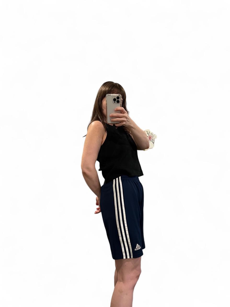 Y2K Adidas Navy 3-Stripe Athletic Shorts Athleisure XS/S