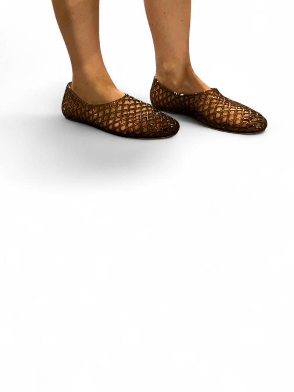 GAP Brown Jelly Mesh Flats Size 7 | Fisherman Ballet Flats Y2K
