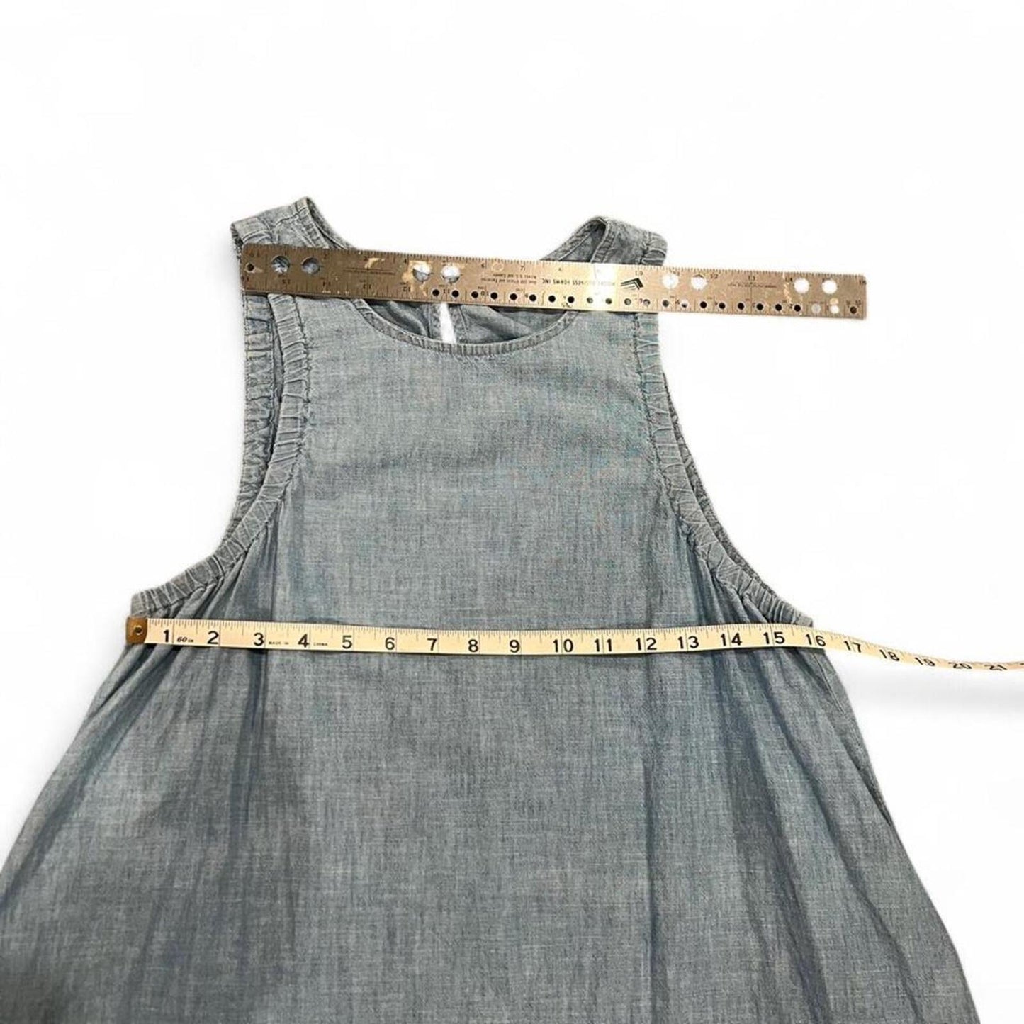 Denim Chambray Swing Dress