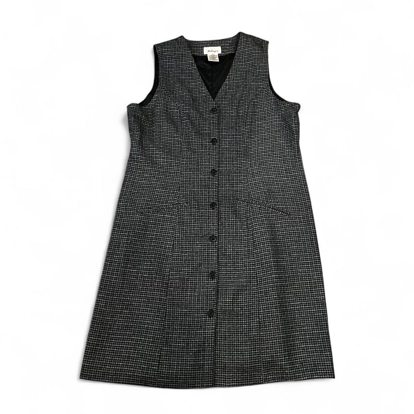 Vintage Houndstooth Jumper Dress