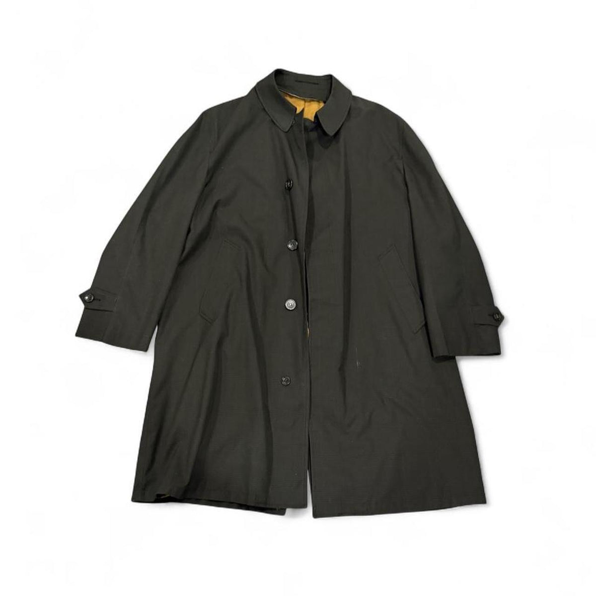 Vintage 60s 70s Towncraft Black Trench Coat