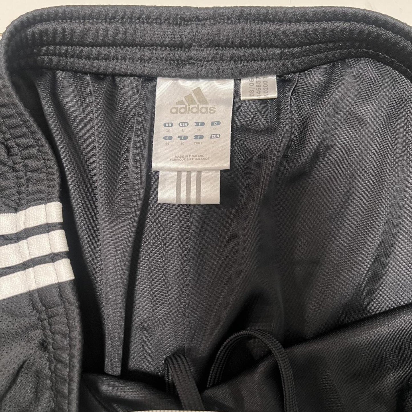 Adidas Black 3 Stripe Track Pants Cropped Wide Leg Y2K