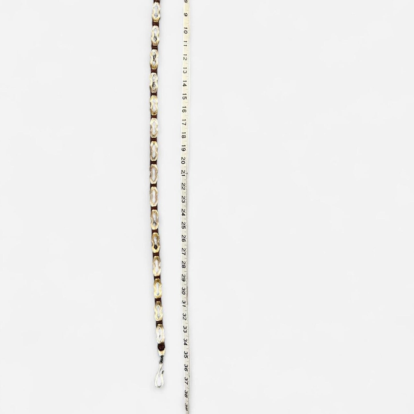 Vintage 90s Western Leather Chain Belt Silver Hardware
