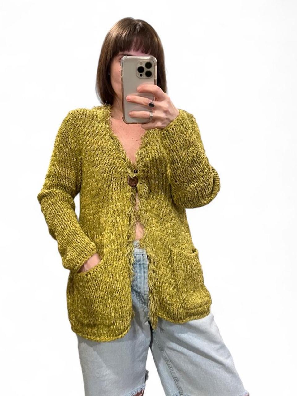 Fringe Knit Cardigan Boho Festival Sweater