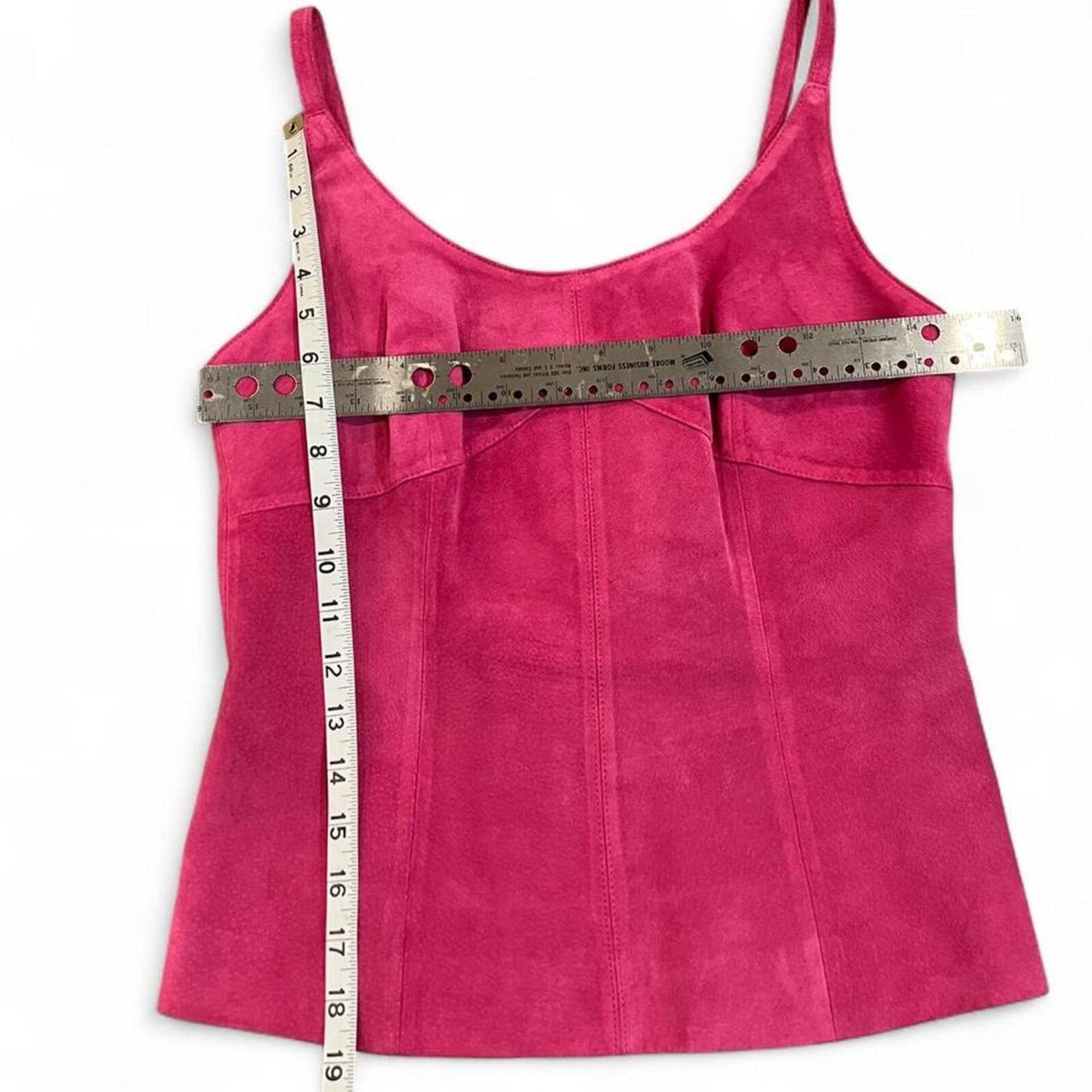Vintage Y2K Pink Suede Leather Tank Top