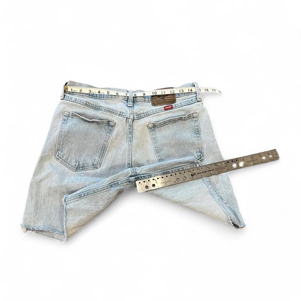 Wrangler Cutoff Denim Shorts Light Wash Y2K Jorts Skater Baggy