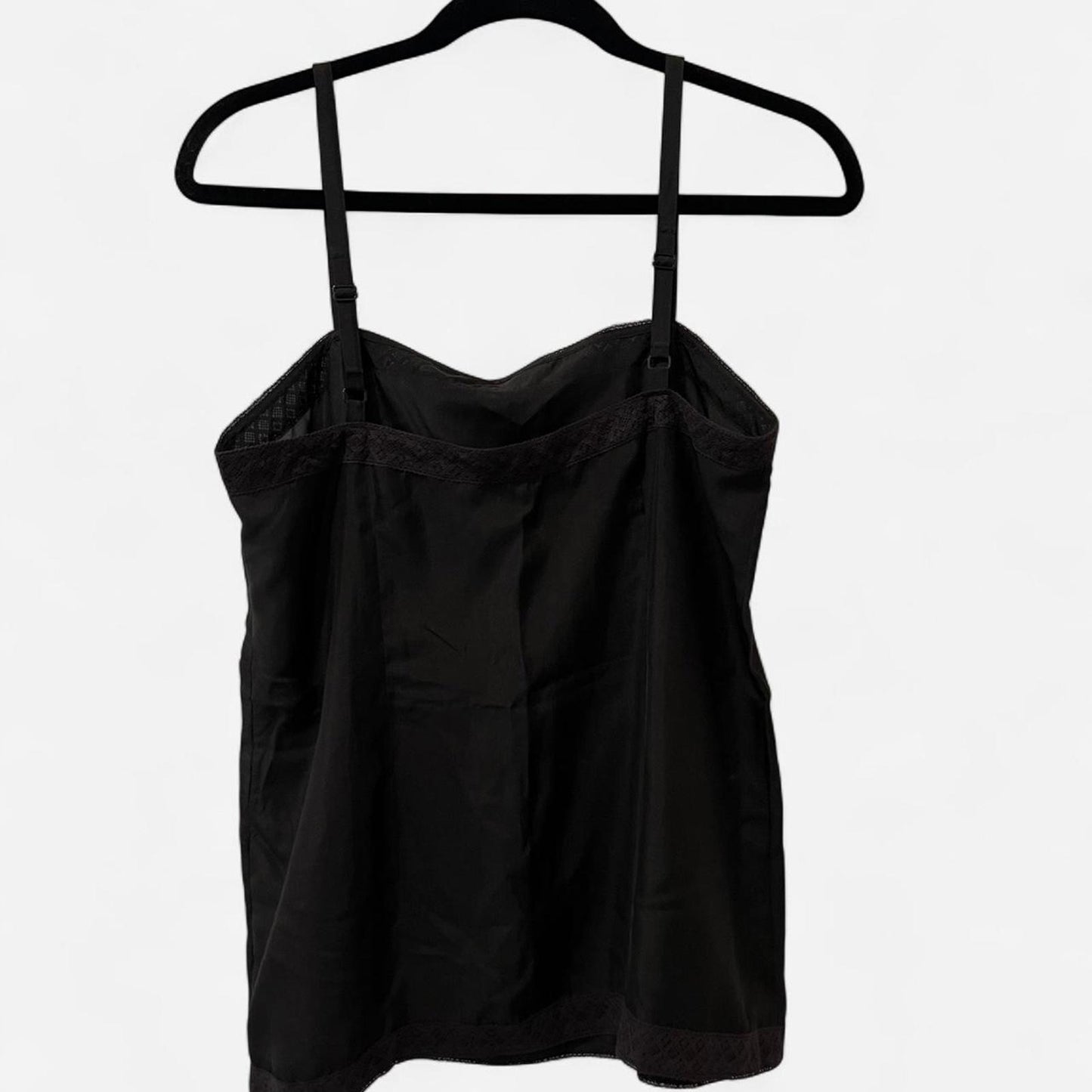 Vintage Black Silk Cami Top