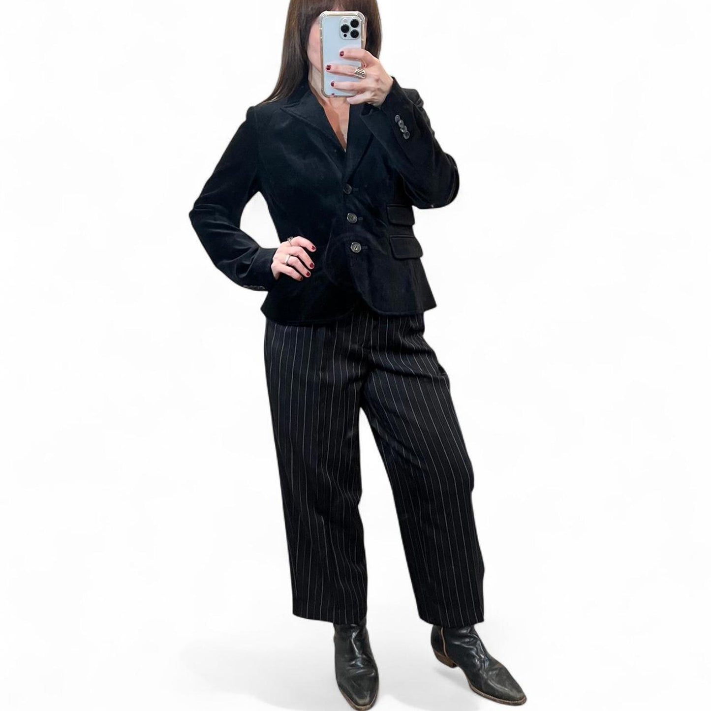 Vintage Black Velvet Blazer