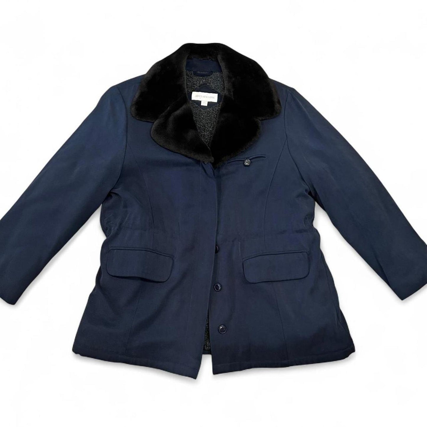 Vintage Coat w Faux Fur Collar