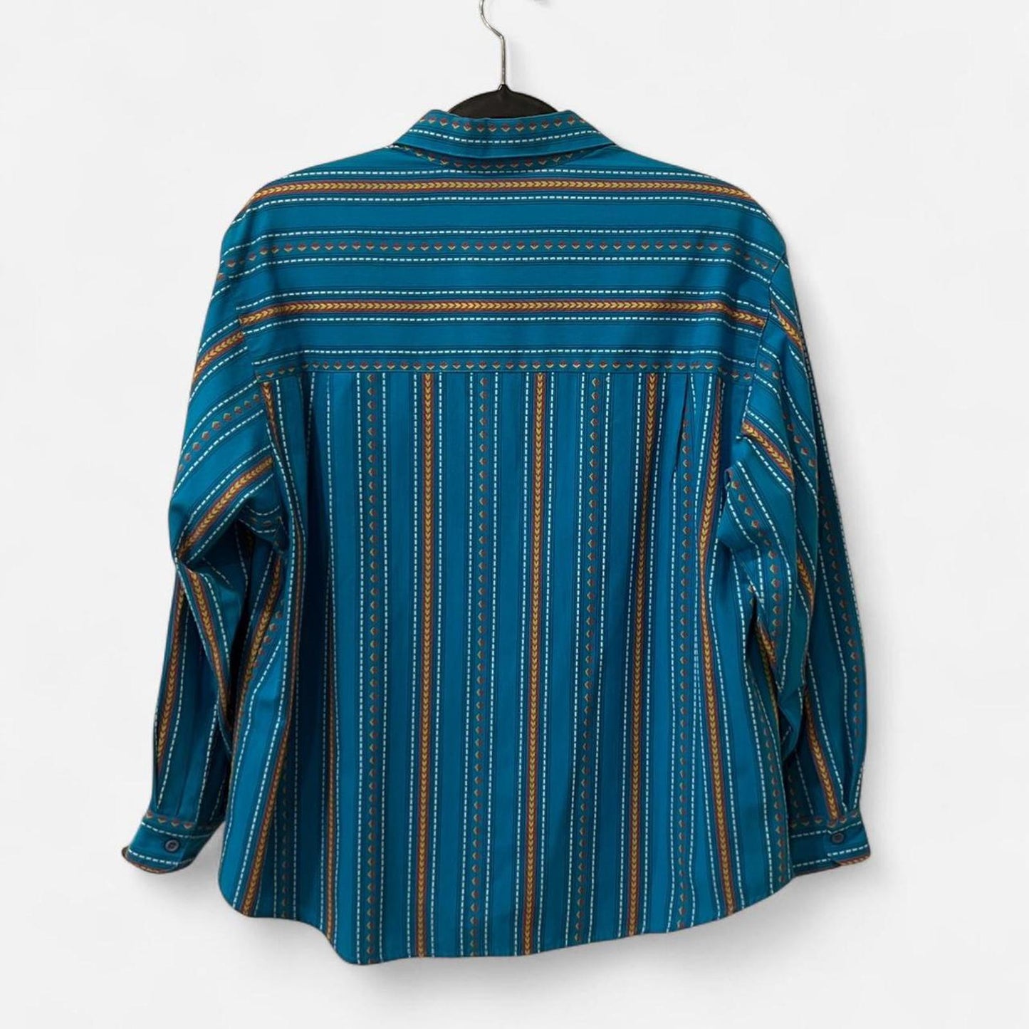Vintage 90’s Koret City Blues Teal Striped Button Down