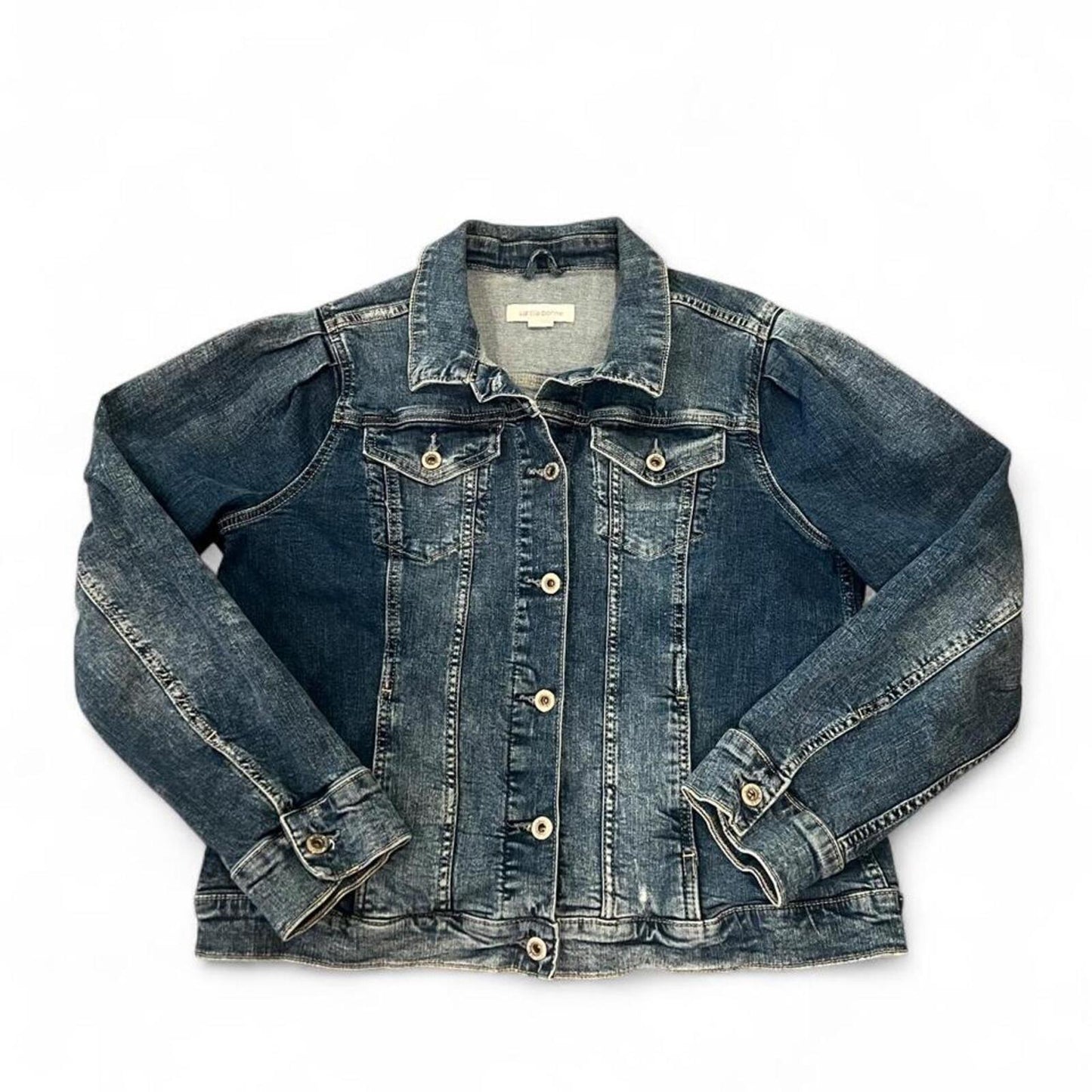 Vintage Y2K Denim Jacket Oversized Blue Jean Jacket Grunge Casual