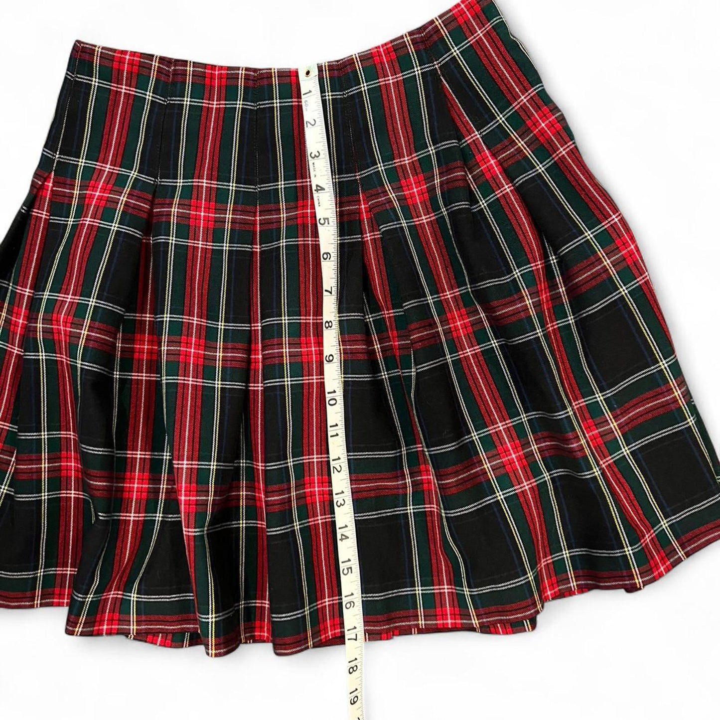 Vintage Y2K Plaid Pleated Mini Skirt