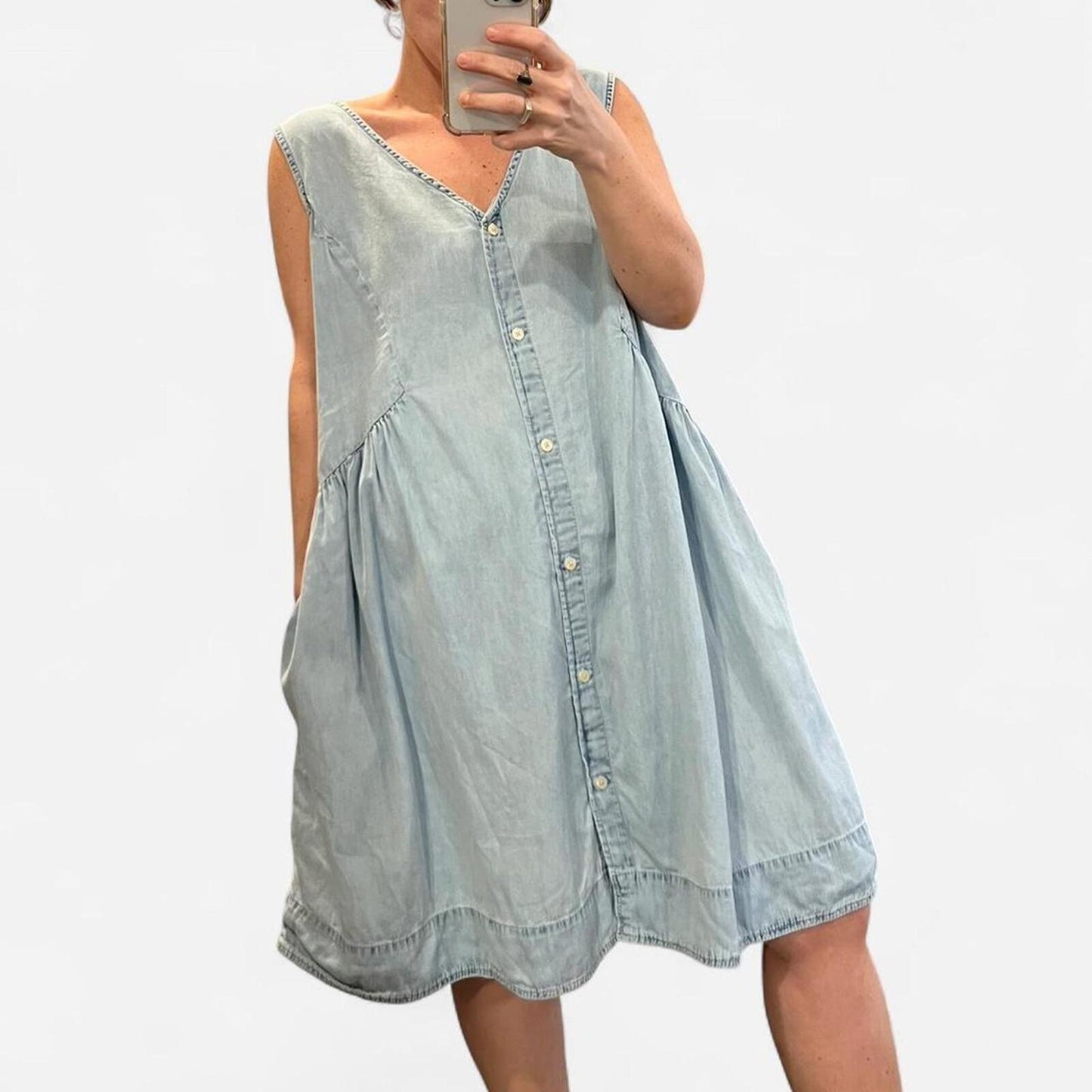 Vintage Y2K GAP Chambray Babydoll Dress