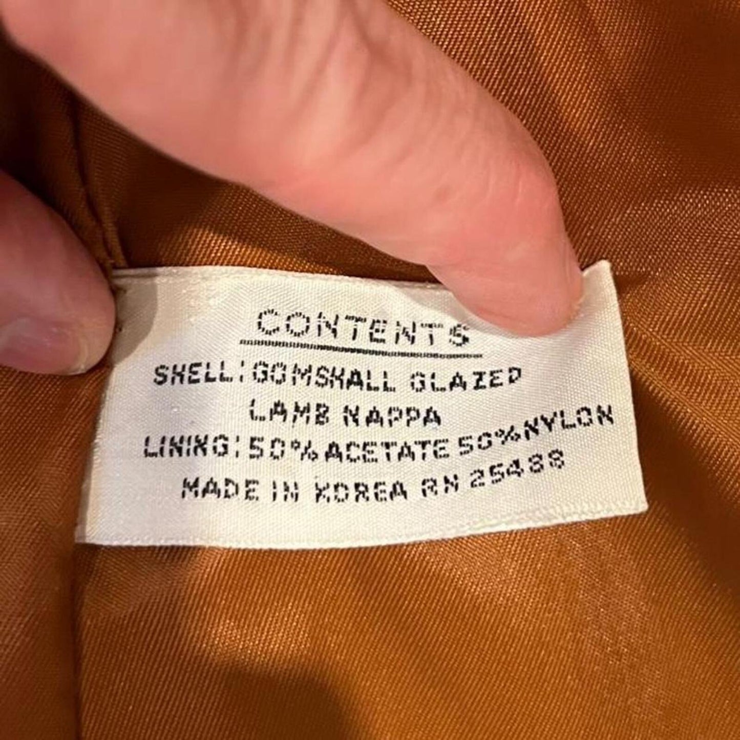 Vintage 90’s cognac leather blazer jacket