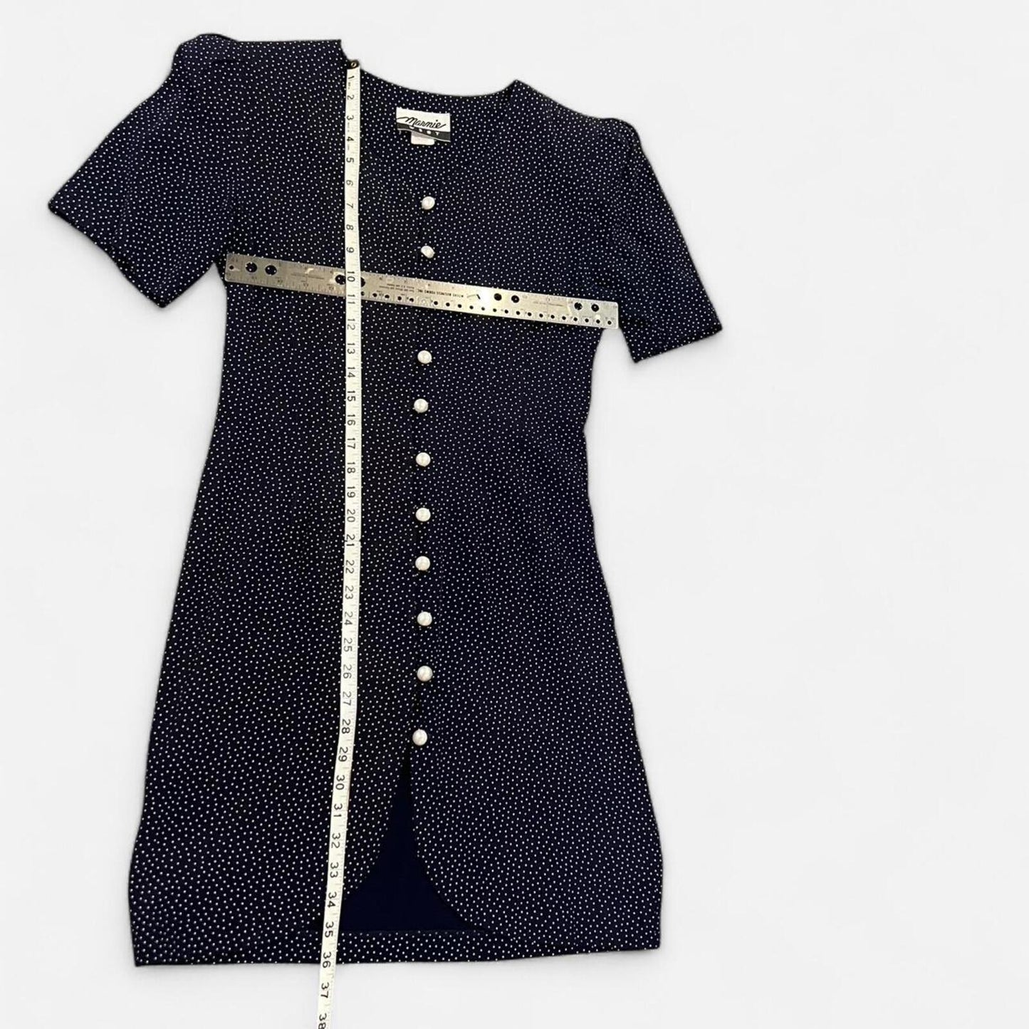 Vintage 90’s Polka Dot Button Front Dress