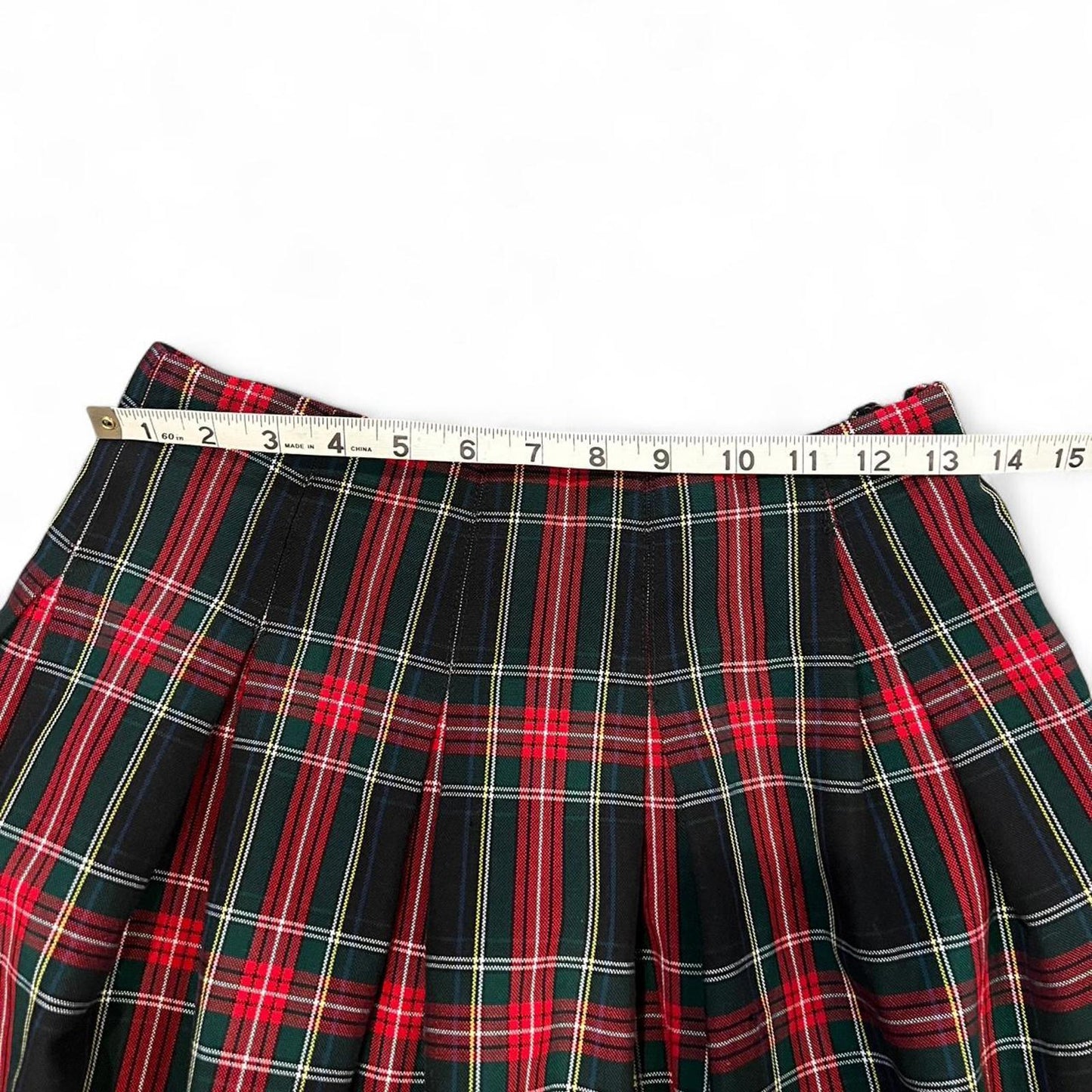 Vintage Y2K Plaid Pleated Mini Skirt
