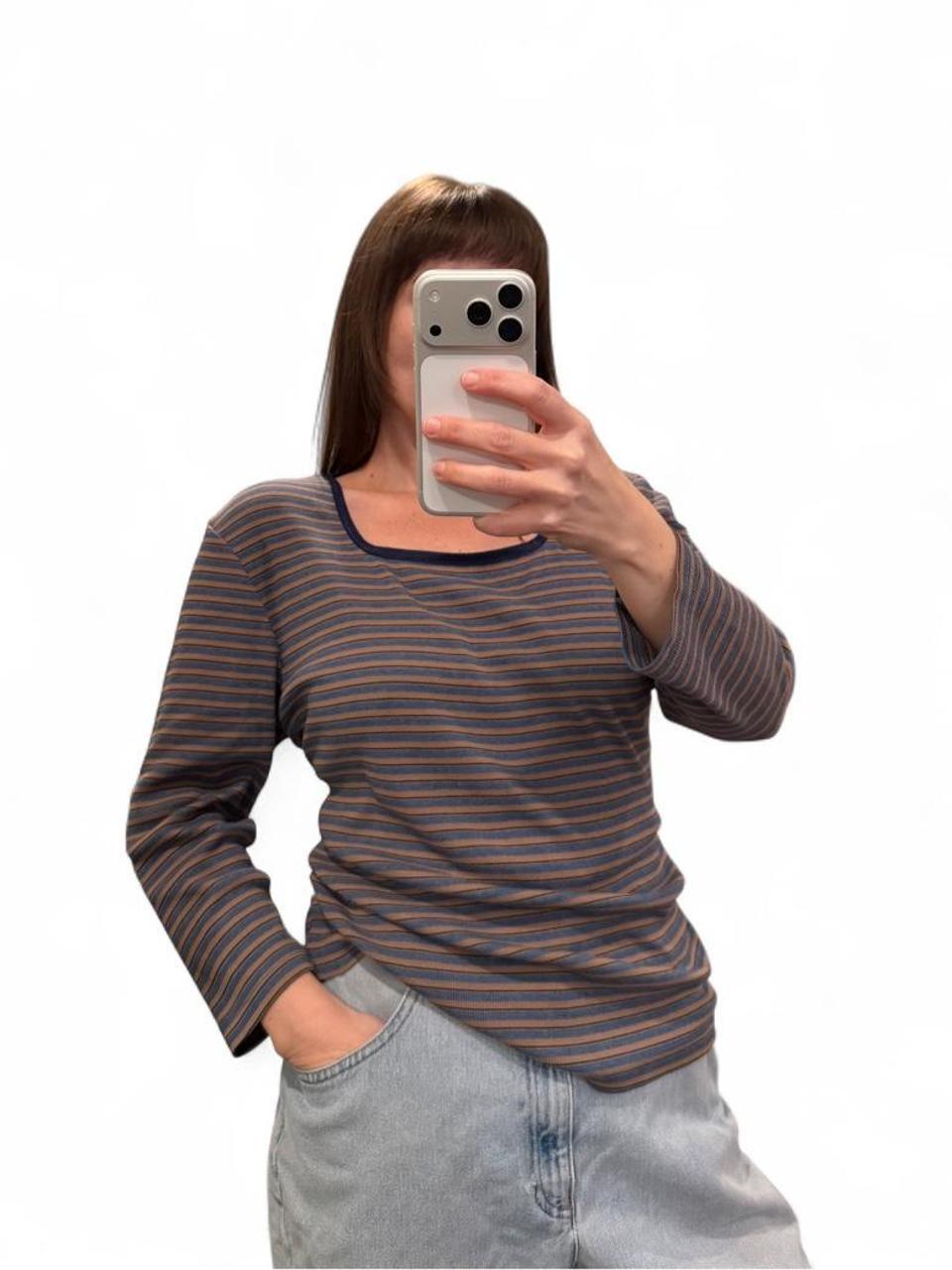 Vintage 90s Striped Long Sleeve Top