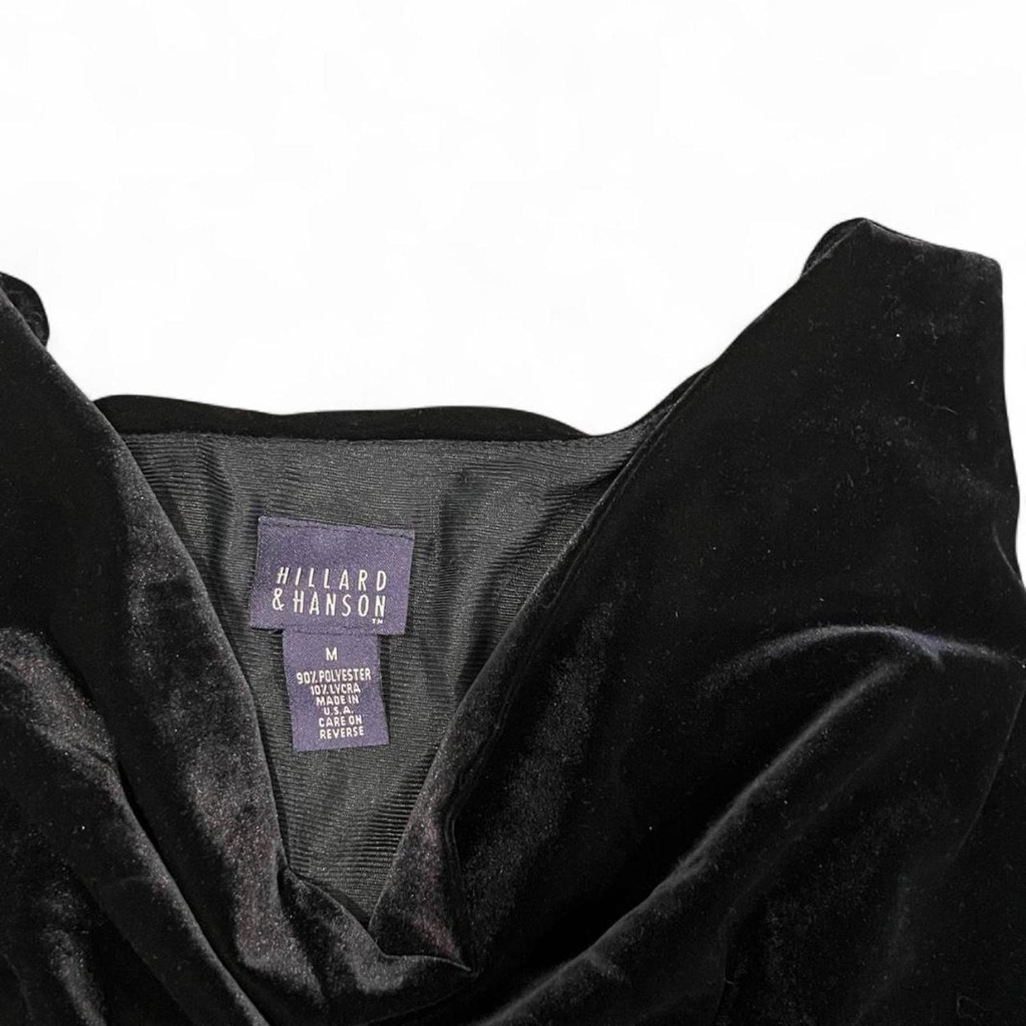 Vintage Black Velvet Long Dress