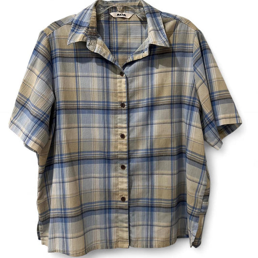 Vintage Plaid Short Sleeve Button Up Shirt