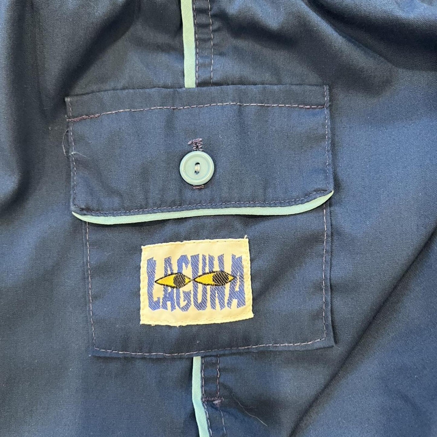 Vintage Laguna Swim Shorts Y2K Surf Blue Athletic Swim Trunks