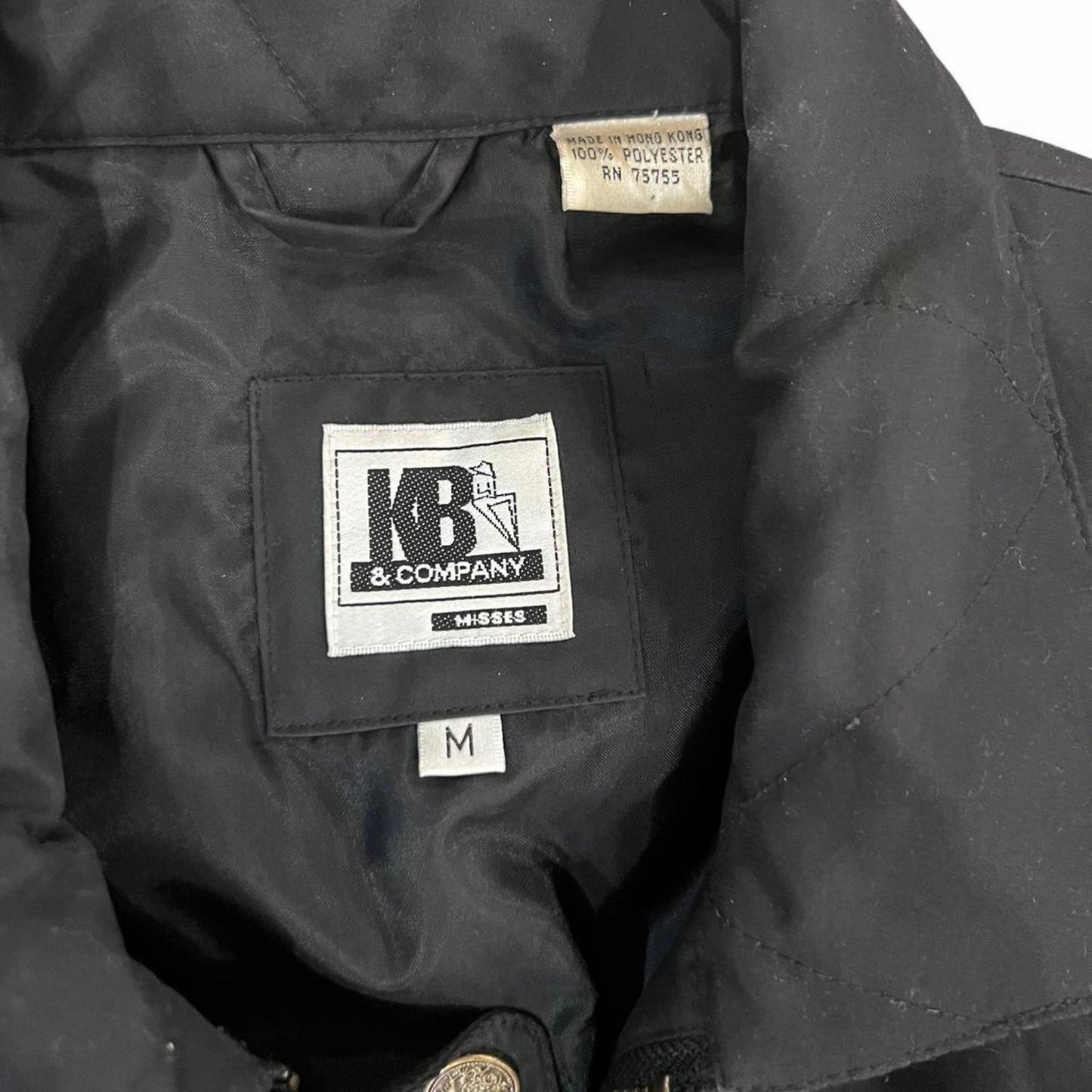Vintage Black Windbreaker Jacket