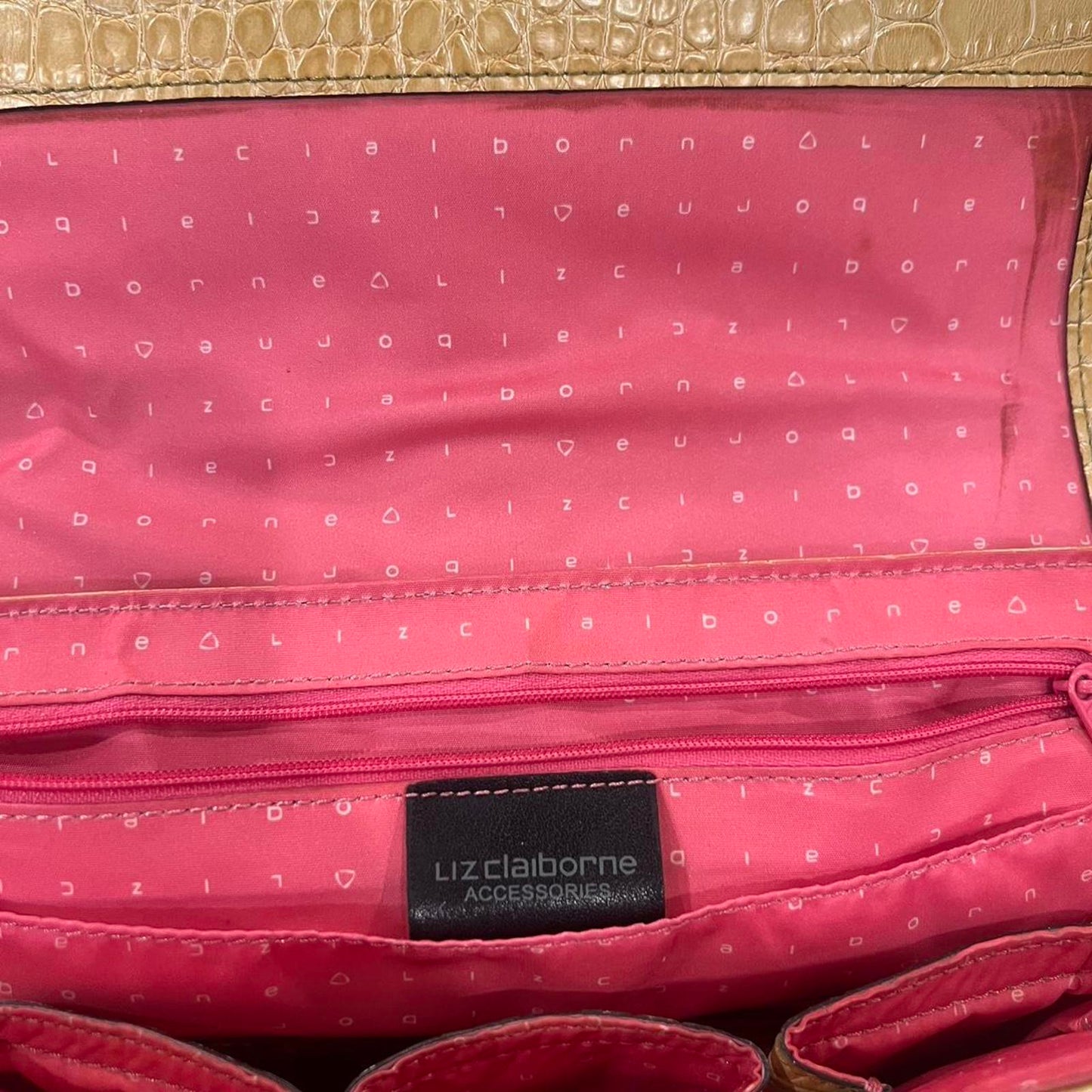Y2K Vintage Yellow Croc Embossed Shoulder Bag