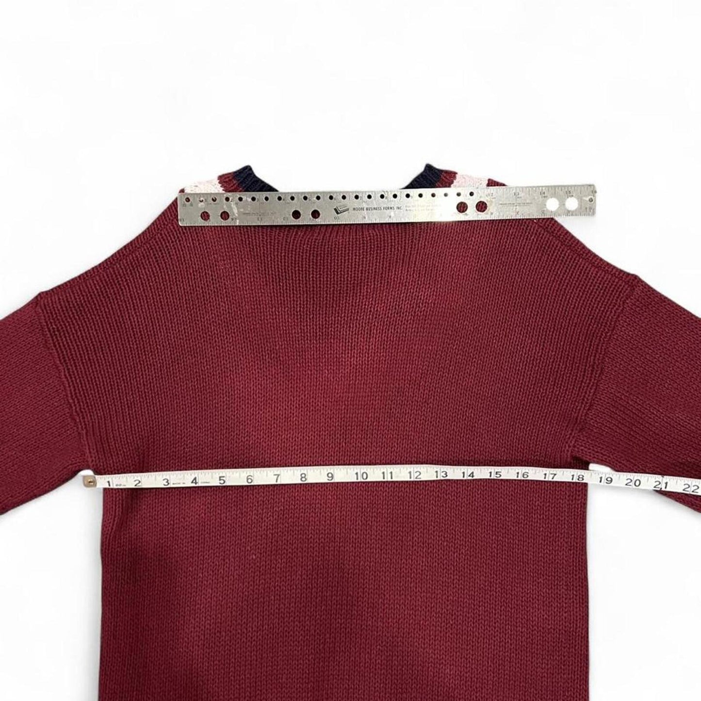 Vintage 90s Preppy Cricket V-Neck Sweater