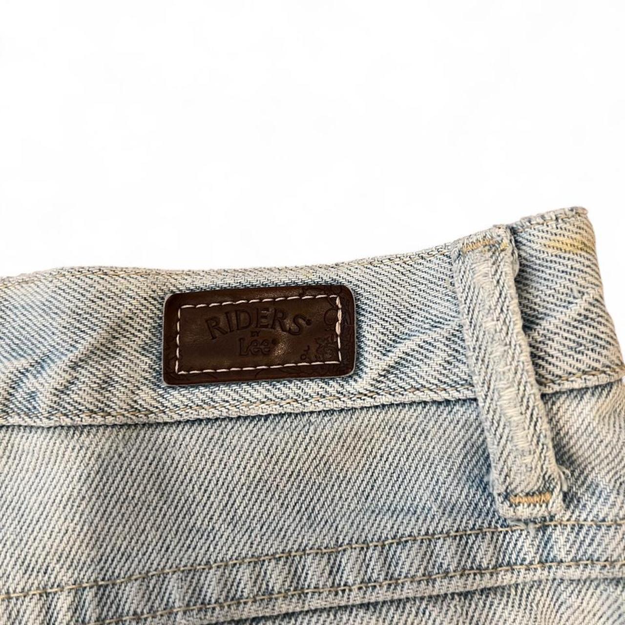 Vintage Riders by Lee Light Wash Denim Jorts Relaxed Long Jean Shorts Y2K