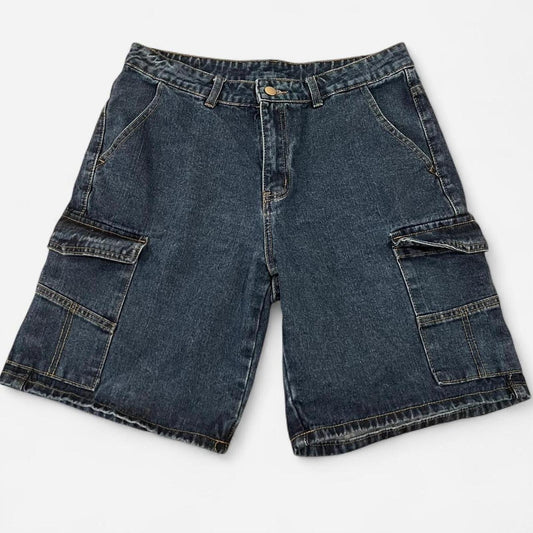 Y2K Denim Cargo Shorts Baggy Utility Fit