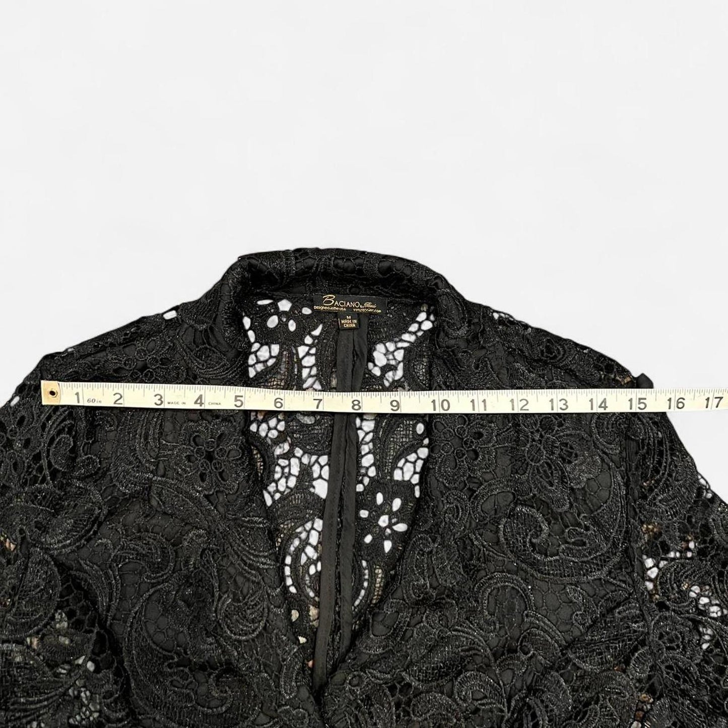 Y2K Vintage Black Lace Blazer Blouse