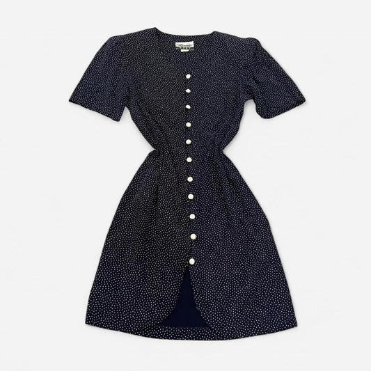 Vintage 90’s Polka Dot Button Front Dress