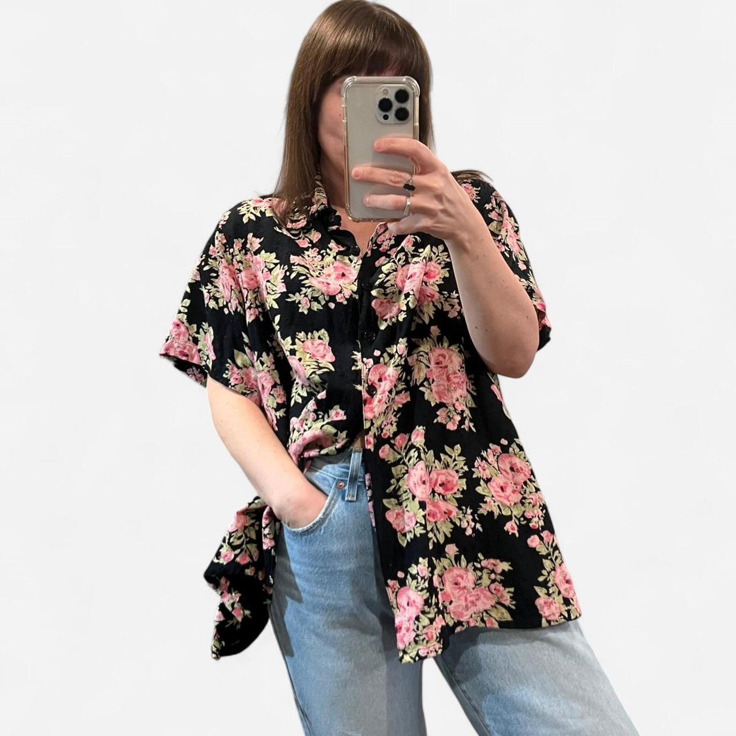 Vintage 90’s Floral Button Up Blouse