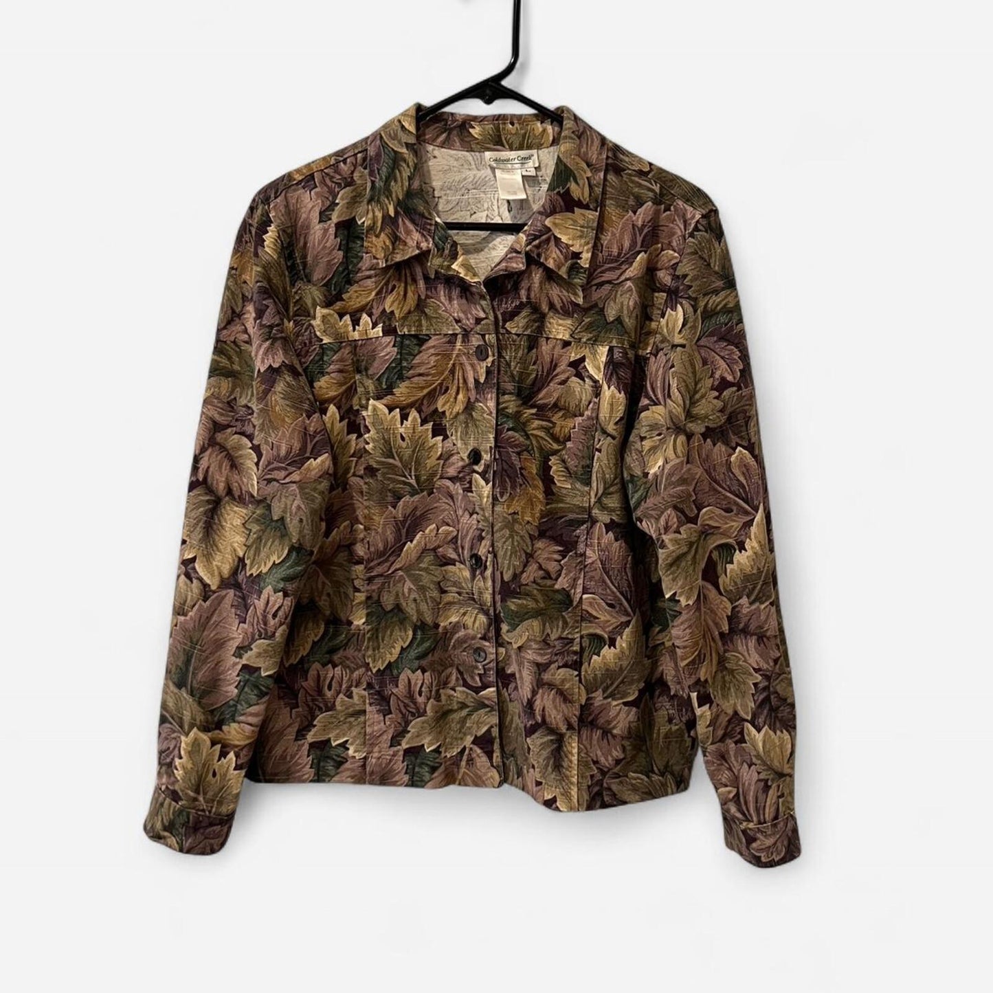 Vintage 90’s Leaf Print Denim Jacket