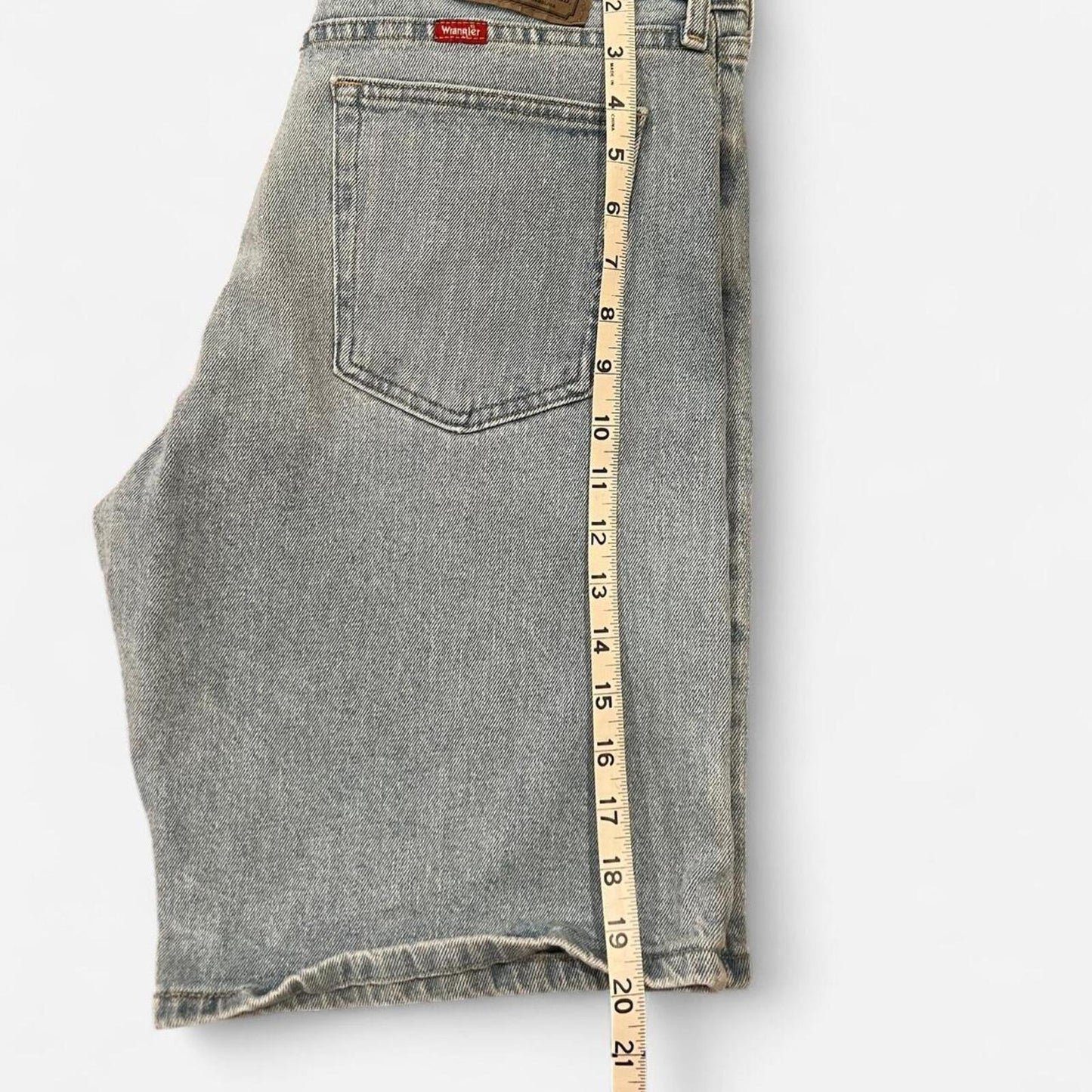 Wrangler Baggy Denim Shorts Light Wash Y2K Skater Fit