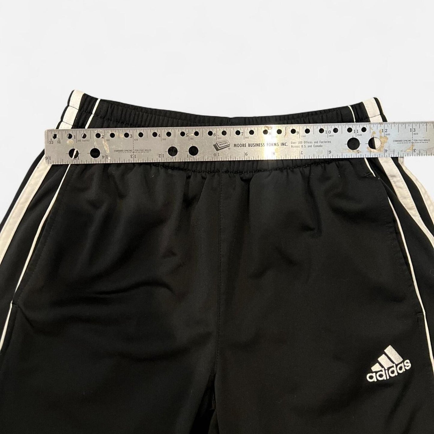 Adidas Y2K 3 Stripe Track Pants Black Cropped Fit